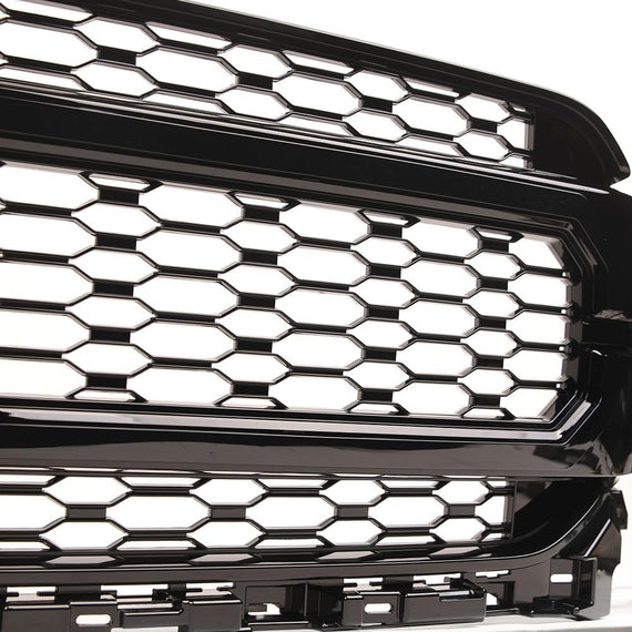 ARMORDILLO®  2021-2023 Ford F-150 HEX Style Honeycomb Mesh Front Grille -Gloss Black