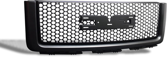 ARMORDILLO® 2007-2013 GMC Sierra 1500 Round Hole Mesh Style Front Grille -Gloss Black