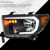 ARMORDILLO® LM Series 2007-2013 Toyota Tundra Headlights (Crystal Headlights w/ LumenX Light Bar) -Black Housing