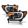 ARMORDILLO® LMP Series 2007-2013 Toyota Tundra Halogen Projector Headlights w/ LumenX Light Bar -Black Housing