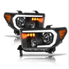 ARMORDILLO® LMP Series 2007-2013 Toyota Tundra Halogen Projector Headlights w/ LumenX Light Bar -Black Housing