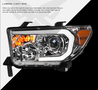 ARMORDILLO® LMP Series 2007-2013 Toyota Tundra Halogen Projector Headlights w/ LumenX Light Bar -Chrome Housing