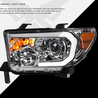 ARMORDILLO® LMP Series 2007-2013 Toyota Tundra Halogen Projector Headlights w/ LumenX Light Bar -Chrome Housing