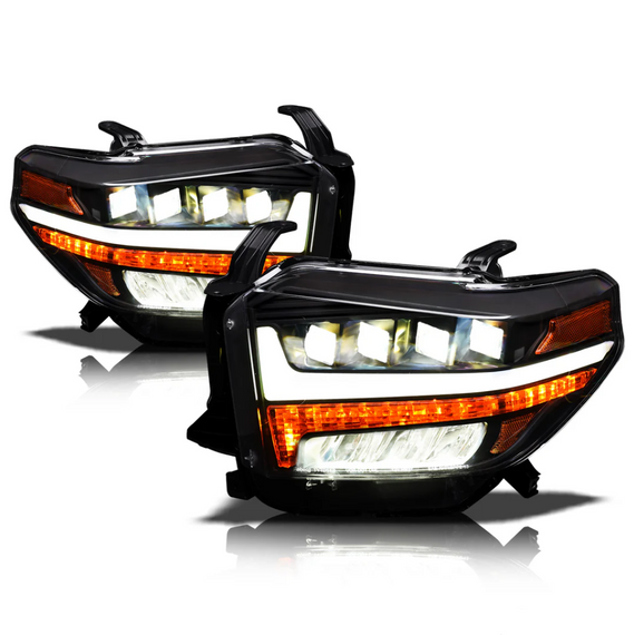 ARMORDILLO® QUAD-PRO Series 2014-2019 Toyota Tundra LED Projector Headlights - Black Housing
