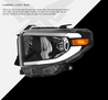 ARMORDILLO® LM Series 2014-2021 Toyota Tundra Headlights (Crystal Headlights w/ LumenX Light Bar) -Black Housing