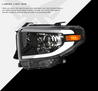 ARMORDILLO® LMP Series 2014-2021 Toyota Tundra Halogen Projector Headlights w/ LumenX Light Bar -Black Housing