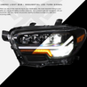 ARMORDILLO® QUAD-PRO Series 2016-2022 Toyota Tacoma LED Projector Headlights (For LED DRL Models) -Black Housing