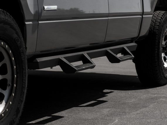 ARMORDILLO® AR DROP STEP 2007-2018 Chevrolet Silverado 1500 Extended Cab Side Steps Running Board - Matte Black