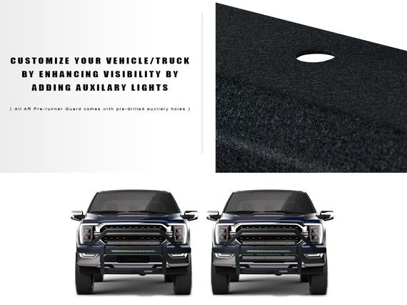 ARMORDILLO® ARX Series 2009-2018 Dodge RAM 1500 Pre-Runner Grille Guard w/ LED Light Bar