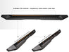 ARMORDILLO® FX SERIES 2007-2018 Chevrolet Silverado 1500 Double Cab Side Steps Running Board w/ LED- Matte Black