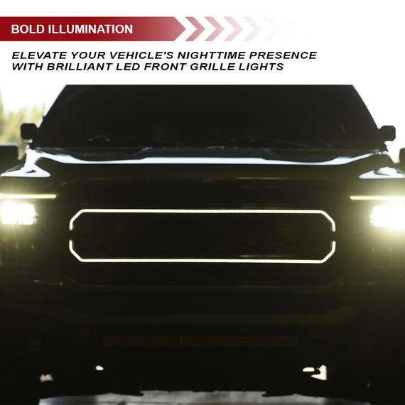 ARMORDILLO® 2021-2024 Ford F-150 LED Mesh Grille -Gloss Black