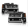 ARMORDILLO® LM Series 1992-1994 Chevrolet Blazer Headlights (Crystal Headlights w/ LumenX Light Bar) -Black Housing