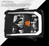 ARMORDILLO® LM Series 2007-2013 Chevrolet Silverado 1500 Headlights (Crystal Headlights w/ LumenX Light Bar) -Black Housing