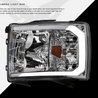 ARMORDILLO® LM Series 2008-2014 Chevrolet Silverado 2500 3500 Headlights (Crystal Headlights w/ LumenX Light Bar) -Chrome Housing