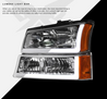 ARMORDILLO® LM Series 2003-2006 Chevrolet Silverado 2500 3500 Headlights (Crystal Headlights w/ LumenX Light Bar) -Chrome Housing