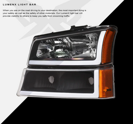 Chevrolet Truck Square LEd Headlight Black Housing LM Series Led Headlight assembly for Chevy by Armrodillo