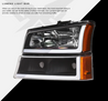 ARMORDILLO® LM Series 2003-2006 Chevrolet Silverado 1500 Headlights (Crystal Headlights w/ LumenX Light Bar) -Black Housing