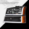 ARMORDILLO® LM Series 2003-2006 Chevrolet Silverado 1500 Headlights (Crystal Headlights w/ LumenX Light Bar) -Black Housing