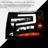 ARMORDILLO® TRI-PRO Series 2007-2013 Chevrolet Silverado 1500 LED Projector Headlights -Black Housing