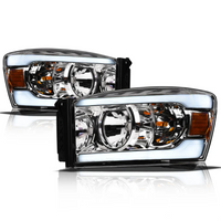 Dodge RAM Truck LEd Headlight Chrome Housing LM Series Led Headlight assembly for RAM Truck by Armrodillo