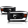 ARMORDILLO® LM Series 2006-2009 Dodge RAM 2500 3500 Headlights (Crystal Headlights w/ LumenX Light Bar) -Black Housing
