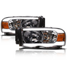 ARMORDILLO® LM Series 2003-2005 Dodge RAM 2500 3500 Headlights (Crystal Headlights w/ LumenX Light Bar) -Chrome Housing
