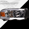 ARMORDILLO® LM Series 2003-2005 Dodge RAM 2500 3500 Headlights (Crystal Headlights w/ LumenX Light Bar) -Chrome Housing