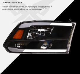 Dodge RAM LEd Headlight Black LM Series Led Headlight assembly for RAM by Armrodillo