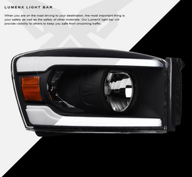 Dodge RAM Truck LEd Headlight Black Housing LM Series Led Headlight assembly for Dodge RAM Truck by Armrodillo