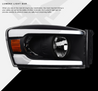 ARMORDILLO® LM Series 2006-2009 Dodge RAM 2500 3500 Headlights (Crystal Headlights w/ LumenX Light Bar) -Black Housing