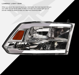 RAM Truck LEd Headlight Chrome LM Series Led Headlight assembly for RAM Truck by Armrodillo
