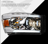 ARMORDILLO® LMP Series 2006-2008 Dodge RAM 1500 Halogen Projector Headlights w/ LumenX Light Bar -Chrome Housing