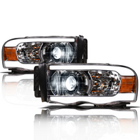 Dodge RAM LED Headlight Chrome LMX Series Led Headlight assembly for RAM Truck by Armrodillo