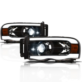 Dodge RAM LED Headlight Black LMX Series Led Headlight assembly for RAM Truck by Armrodillo