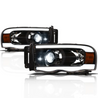 ARMORDILLO® LMX Series 2002-2005 Dodge RAM 1500 LED Projector Headlights w/ LumenX Light Bar -Black Housing