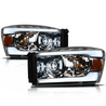 ARMORDILLO® LMX Series 2006-2009 Dodge RAM 2500 3500 LED Projector Headlights w/ LumenX Light Bar -Chrome Housing