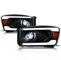 Dodge RAM LED Headlight Black LMX Series Led Headlight assembly for RAM Truck by Armrodillo