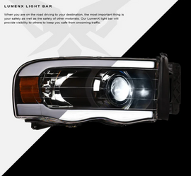 Dodge RAM LED Headlight Black LMX Series Led Headlight assembly for RAM Truck by Armrodillo