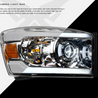 ARMORDILLO® LMX Series 2006-2009 Dodge RAM 2500 3500 LED Projector Headlights w/ LumenX Light Bar -Chrome Housing