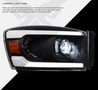 ARMORDILLO® LMX Series 2006-2008 Dodge RAM 1500 LED Projector Headlights w/ LumenX Light Bar -Black Housing