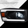 ARMORDILLO® LMX Series 2006-2008 Dodge RAM 1500 LED Projector Headlights w/ LumenX Light Bar -Black Housing