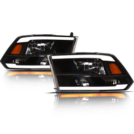 Dodge RAM LEd Black Housing Headlight SQ Series Led Headlight assembly for GMC by Armrodillo