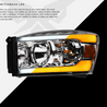 ARMORDILLO® SQ Series 2006-2008 Dodge RAM 1500 Headlights (Crystal Headlights w/ Sequential Signal/LumenX Light Bar) -Chrome Housing