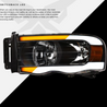 ARMORDILLO® SQ Series 2002-2005 Dodge RAM 1500 Headlights (Crystal Headlights w/ Sequential Signal/LumenX Light Bar) -Black Housing