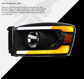 RAM Truck LEd Headlight SQ Series Led Headlight assembly for GMC by Armrodillo
