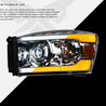 ARMORDILLO® SQX Series 2006-2008 Dodge RAM 1500 LED Projector Headlights (LED Projector w/ Sequential Signal/LumenX Light Bar) -Chrome Housing