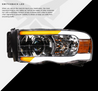 ARMORDILLO® SQX Series 2002-2005 Dodge RAM 1500 LED Projector Headlights (LED Projector w/ Sequential Signal/LumenX Light Bar) -Chrome Housing