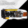 ARMORDILLO® SQX Series 2002-2005 Dodge RAM 1500 LED Projector Headlights (LED Projector w/ Sequential Signal/LumenX Light Bar) -Chrome Housing