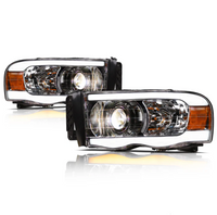 Dodge RAM LED Headlight Chrome SQP Series Led Headlight assembly for RAM Truck by Armrodillo