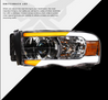 ARMORDILLO® SQP Series 2003-2005 Dodge RAM 2500 3500 Projector Headlights (Halogen Projector w/ Sequential Signal/LumenX Light Bar) -Chrome Housing